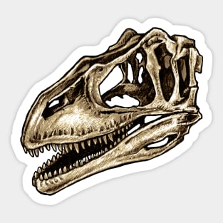 Dinosaur Skull Carcharodontosaurus Sticker Sticker